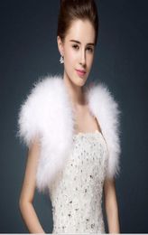 Scarves Ostrich Feathers Bolero Shrugh WaistCoat Vintage Marabou Feather Shrug Stole Bridal Accessories Dress Evening Cape S692104334