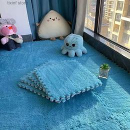 Carpet 1 piece of DIY 30 * 30 * 1.1cm thick living room childrens room soft carpet magic splicing puzzle baby climbing mat T240219