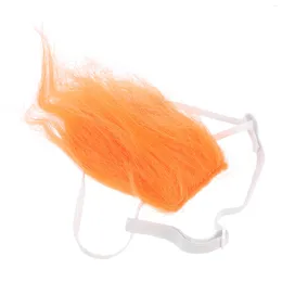 Dog Apparel Costumes Cat Costume Messy Hair Headdress Accessories Dress Funny Headwear Orange