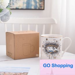 Quatily New Ceramic Mug Light Luxury Good-looking Water Cup European Household Living Room Drinking Cups Creative British Style Cups