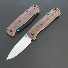 BM 535 Outdoor Flax Handle Folding Knife Camping Hunting Survival Safety Defence Pocket Military Knives Portable EDC Tool