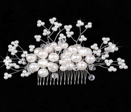 2015 Bridal Accessories Tiaras Hair Accessories New Arrival White Red Pearls Headwear For Wedding Or Others High Quality2118552