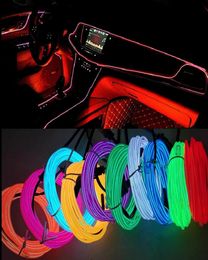 5M CIGARATEUSB plup Car Interior Lighting Neon Light Garland Wire EL Wire Rope Tube Ambient LED Strip Decoration Flexible Tube 8 2751527