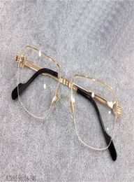 selling eyeglass frame 18k irregular halfframe goldplated ultralight optical men business style glasses top quality 0285O9104787