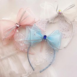 Hair Accessories Kids Girl Hoop Korean Fashion Big Bow Pearl Band For Children Birthday Party Lovely Gift