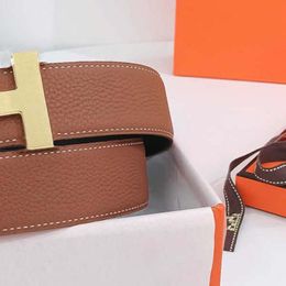 Man belt designer top quality belt woman white belt Smooth Buckle Lichee Pattern 38mm 12 colors optional woman luxury belt mens leather belt mens belt with box for gift