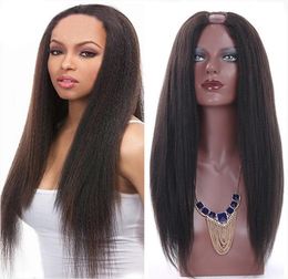 Selling Silky Straight U Part Wig Brazilian Virgin Human Hair Yaki Straight Upart Wig Remy Hair Middle Part 130 Density Stock6864554