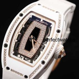 RM Wrist Watch Orologio Uomo Richardmile Wristwatch Rm07-01 Women's Series Rm07-01 Black Lip18k Rose Gold Snow Flake Diamond Automatic Mechanical Womens Watch