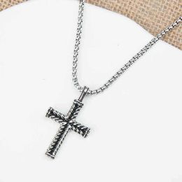 Men Long Classic Gold Jewelry Necklaces Necklace Women 18k Pendant Diamond Fashion Chain Chains Cross Punk 50cm2235