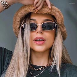 Sunglasses Fashion Square Woman Vintage Classic Small Frame Sun Glasses Male Female Retro Rectangle Mirror