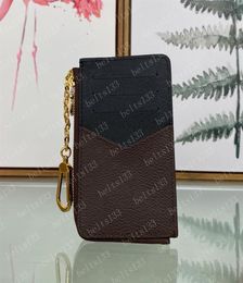 Fashion Keychains CARD HOLDER RECTO VERSO Womens Mini Zippy Wallet Coin Purse Bag Belt Charm Key Pouch Pochette Accessoires 69431 9144876