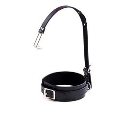 Steel Nose Hook with Leather Neck Collar BDSM Bondage Gear Kinky Sex Toy for SM Plays Adjustable Size Fetish Slave Restraint Harne7054592