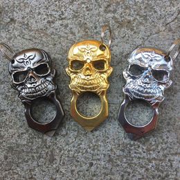Single Hole Skull Finger Tiger Keychain Emergency Window Breaking Escape Device Self Designer Defence and Wolf Proof Buckle 6SGX