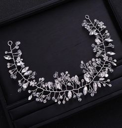 Handmade Silve Crystal Rhinestone Wedding Headband tiara Bridal Headpiece Hair Vine Women Hair Jewellery Wedding Hair Accessories6765057