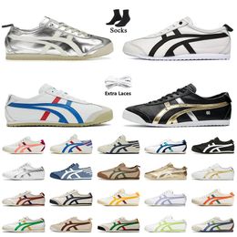 Fashion Designer Tiger Mexico 66 Casual Shoes Women Mens Tigers Slip-On Silver Birch Green Red Yellow White Black Gold Canvas Trainers Jogging Sneakers Size 36-44