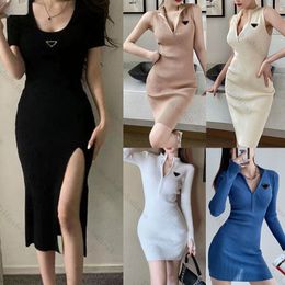 Abito di moda Designer Gonna casual Donna Lady Estate Abbigliamento donna sexy Manica corta Capispalla Stile slim con Budge