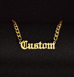 Name Personalized Customized Necklace Pendant Gold Color 5mm Nk Chain Custom Nameplate Necklaces for Women Men Handmade Gifts K67X5718044