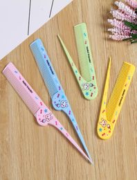 20191107 Cartoon cute folding comb children039s plastic pointed tail comb6413501