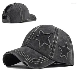 Ball Caps Fashion Men Women Star Baseball Cap Spring Sunhat Washed Girls Cotton Snapback Hip Hop Vintage Female Hat