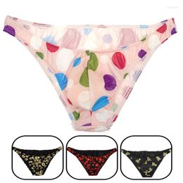 Underpants 2024 Sexy Briefs Men Funny Circle/Dots Lovely Men's U Convex Underwear Jockstrap Colourful Undies Gay