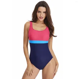 Women's Swimwear Arena Swimsuit Sexy Triangle Sport Color Block One Piece Bikini Wear