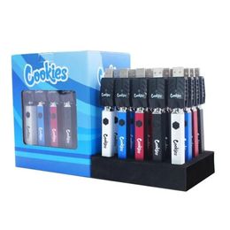 Cookies Backwoods 20ct Quad Battery 500mAh Preheat VV Variable Voltage 510 Carts Batteries Concetrate USB Passthrough 20pcs Display Box