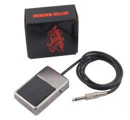 1pcs Newest Skull Tattoo Foot Switch Stainless Steel Tattoo Pedal With Cord Clip For Tattoo Machine 6446315