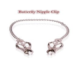 Butterfly Bosom Nipple Clamps quality metal bdsm toys chain nipple sucker sex toys for women adult sex products sex shop5699545