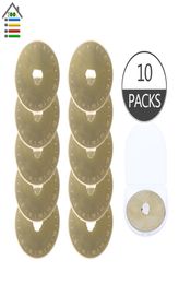 10pack titanium coated 45mm replacement rotary cutter blades sharpener sks7 quilting sewing for olfa fiskar2334088
