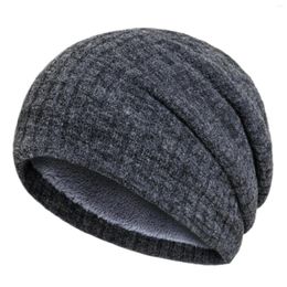 Ball Caps Men's And Women's Winter Warm Knitted Hat Outer Striped Cold Scarf Gloves Boys Set Girls