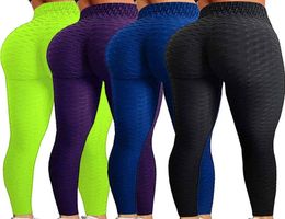 Pantaloni da yoga Leggings sportivi da fitness Leggings sportivi jacquard Pantaloni da corsa femminili Pantaloni sportivi attillati da yoga a vita alta7330910