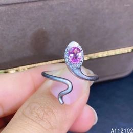 Cluster Rings KJJEAXCMY Fine Jewellery S925 Sterling Silver Inlaid Natural Pink Sapphire Girl Lovely Ring Support Test Chinese Style