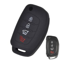 Silicone Car Key Case For Hyundai Creta Tucson Santa fe Elantra Sonata i10 i20 i30 i40 i25 ix35 Remote Shell Fob Cover Pocket2198963