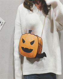 Halloween Girl shoulder bag 2 colors Pumpkin Shaped messenger bag Demon Casual Purse Girl Gift designer bag Cartoon Crossbody Bags5913886