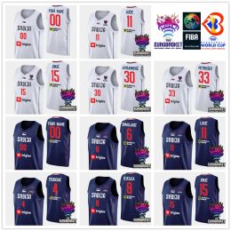 Srbija Nationalmannschaft Basketballtrikot Serbien EuroBasket Jokic Vladimir Lucic Nemanja Bjelica Filip Petrusev Alen Smailagic Jagodic-Kuridza Davidovac