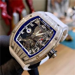 RichardMiler Luxury Watches Automatic Winding Mens Wristwatch Richardmiler Mens Manual Mechanical 45x389mm Tourbillon Mens Watch RM014 Platinum Original X0VP