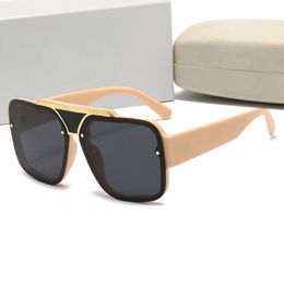 Top luxury Sunglasses Polarising lens designer womens Mens Goggle senior Eyewear For Women eyeglasses frame Vintage Metal Sun Glasses With Box leopard AJ 8687