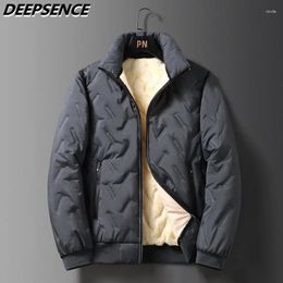 Men's Jackets 2024 Autumn Winter Jacket Men Fleece Warm Thicken Waterproof Outdoor Casual Coat Fashion Loose Gray Parka