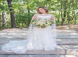 2019 White Ivory Bridal Wedding Wraps Jackets Cloaks Lace Off Shoulder Bridal Capes Bride Accessories Custom Made6828750