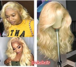 Lace Front Human Hair Wigs 613 full lace wigs with hairline blonde body Wave Brazilian Remy Hair Wigs With Baby Hair25294974788807