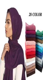 10pcslot women muslim jersey hijab scarf foulard femme size plus hijabs Islamic shawls soild Modal headscarf for women5109654