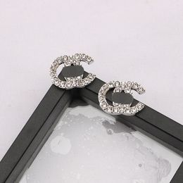 809stylish retro bow petal earrings diamond silver 18k goldplated women and girls valentines day wedding jewelry gift