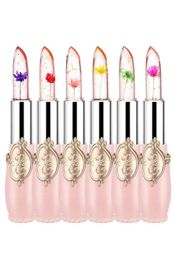 Flower Jelly Lipstick Long Lasting Nutritious Lip Gloss Balm Lips Moisturizer Magic Temperature Color Change Whole Make Up6320294