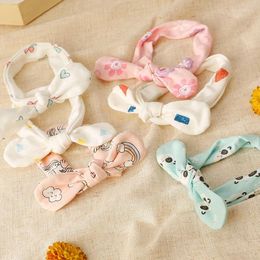 Hair Accessories 3Pcs Cute Ears Baby Headband Turban Soft Cotton Bows Bands For Born Girls Infant Headdress Kids