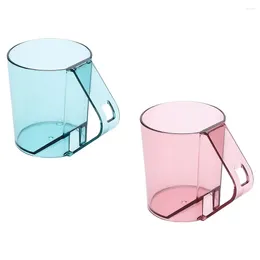 Mugs 2Pcs Transparent Toothbrush Storage Cups Multifunctional Tooth For Home