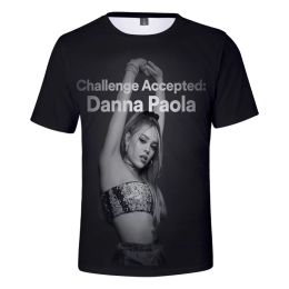 Singer Danna Paola 3D Print Oversized T Shirt Women Men Summer Fashion O-neck Short Sleeve Funny Tshirt Graphic Tees Streetwear