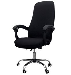 Office Chair Cover Elastic Siamese Office Chair Cover Swivel Computer Armchair Protective CoverBlack5237477