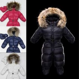 Teenmiro Baby Snowsuit Winter Jumpsuit Newborns Snow Wear Clothes Down Fur Jacket Kids Girls Coats Infant Rompers for Boy Parka Ov1575312