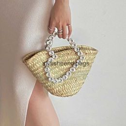 Totes Luxury Diamonds Straw Bag Heart Handle Womens Handbags Designer Wicker Rattan Bag Summer Beach Basket Bags Shoulder Bags PursesH24219