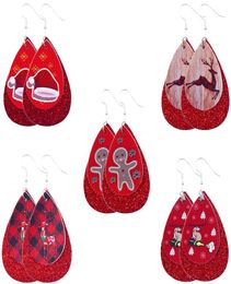 Christmas Earring Jewelry Glitter Snowman Elk Drop Earrings Trendy Xmas Cute Teardrop Fashion For Girls 17 Designs YFA25572707840